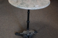 runder Bistrotisch, Gußeisenfuß