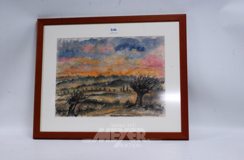 2 Aquarelle ''Landschaften''