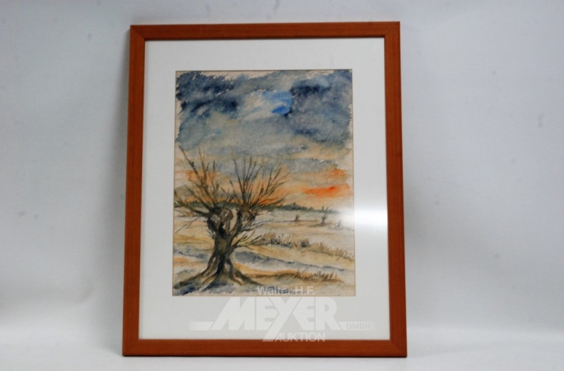 2 Aquarelle ''Landschaften''