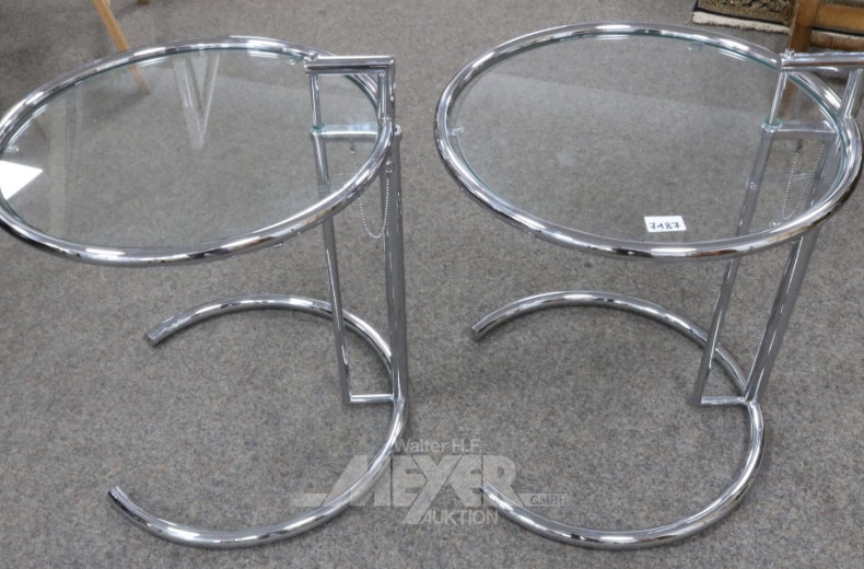 2 Beistelltische, Chrom