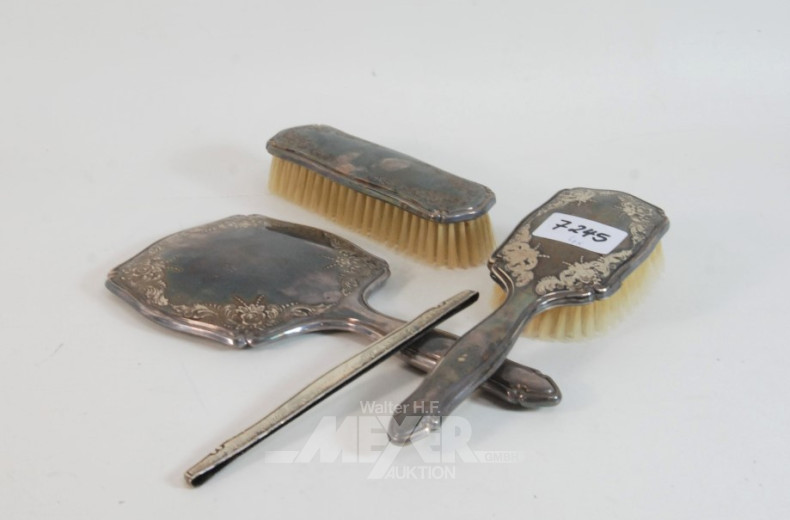 Frisiergarnitur, 835er Silber