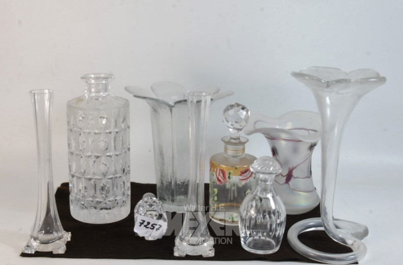 Posten Kristall und Glas: 5 Vasen,