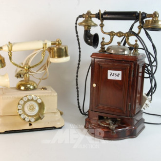 alte Telefone mit Wählscheibe