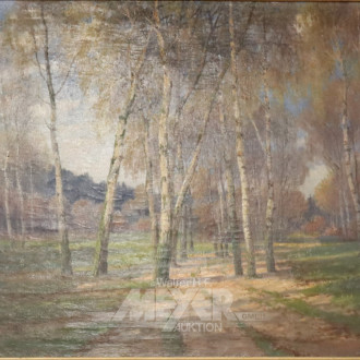 Gemälde ''Waldlichtung mit Birken''