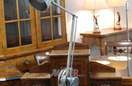 Schreibtischlampe, Chrom mit Knickarm,
