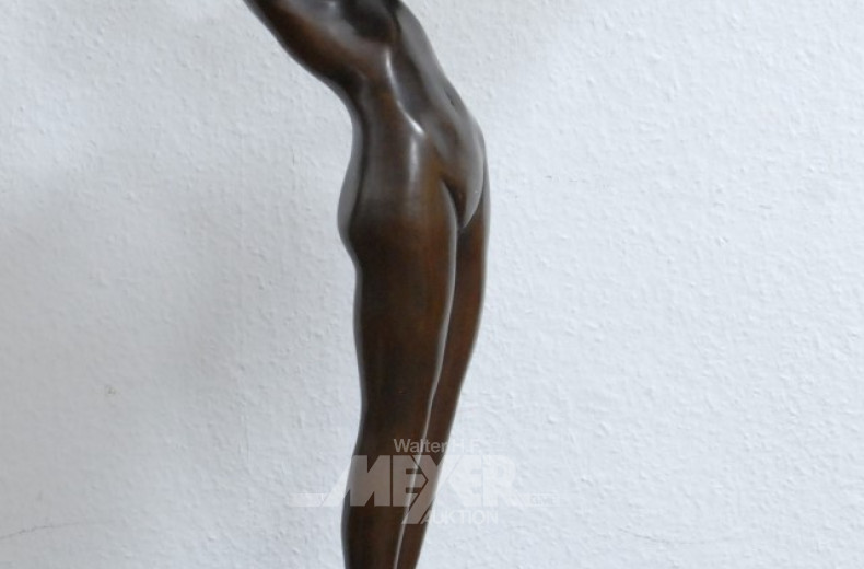 figürl. Tischlampe, Art Deco-Stil