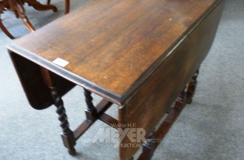 Gatelagetable, Eiche, mit gedrehten