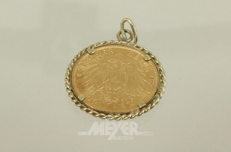 Münzanhänger, 585er GG mit Goldstück