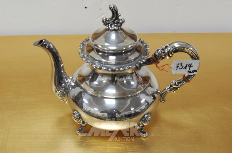 Teekanne, Silber 925er