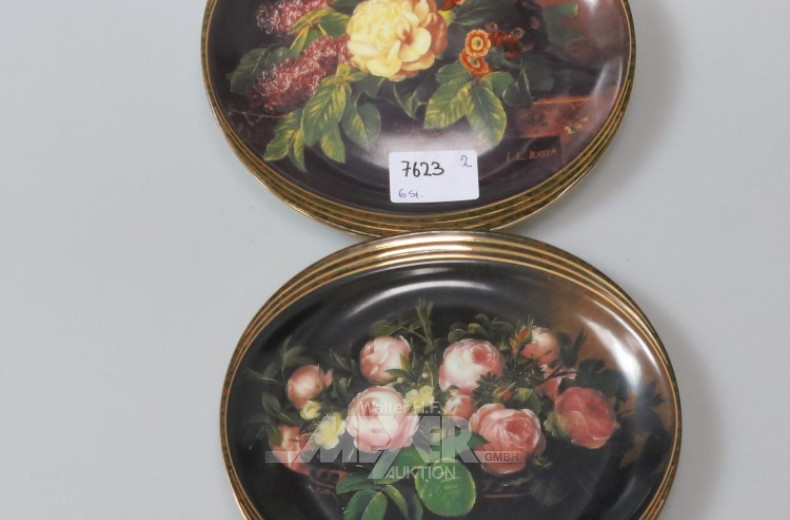 6 Porzellan-Wandteller