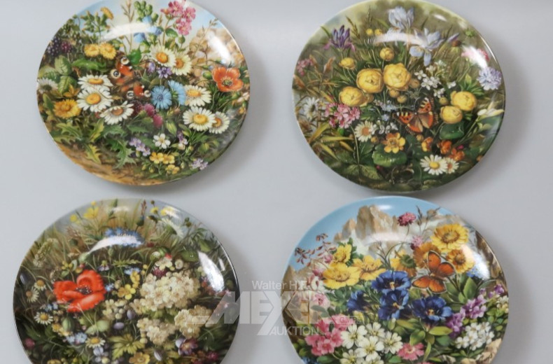 6 Porzellan-Wandteller