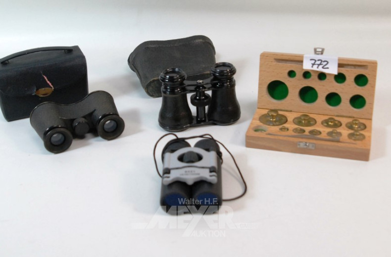Posten versch. Operngläser, Fernglas und