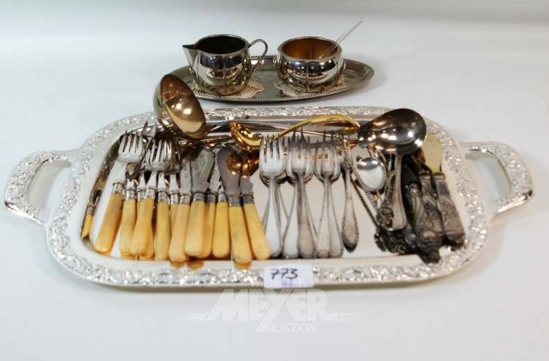 Posten versch. Besteckteile, teilw.