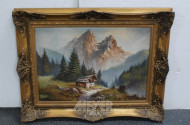 Gemälde ''Berghütte''
