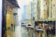 Gemälde ''New Yorker Straßenszene''