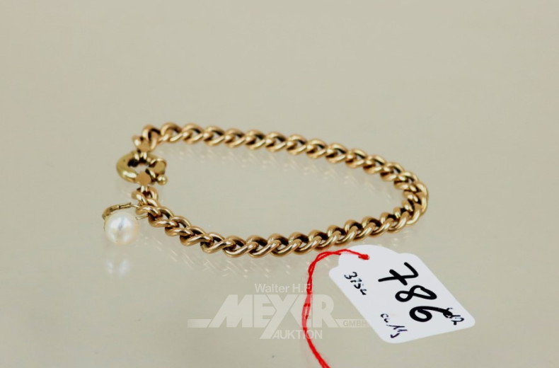 Gliederarmband, 375er GG,