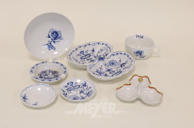 Posten versch. Porzellan, MEISSEN:
