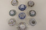 9 Porzellan-Sammeltassen, MEISSEN,