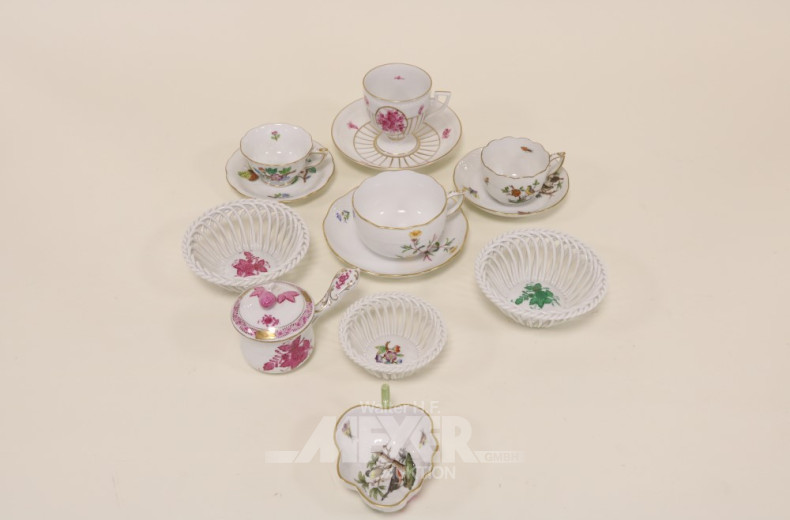 Posten versch. Porzellan, HEREND: