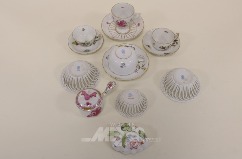 Posten versch. Porzellan, HEREND: