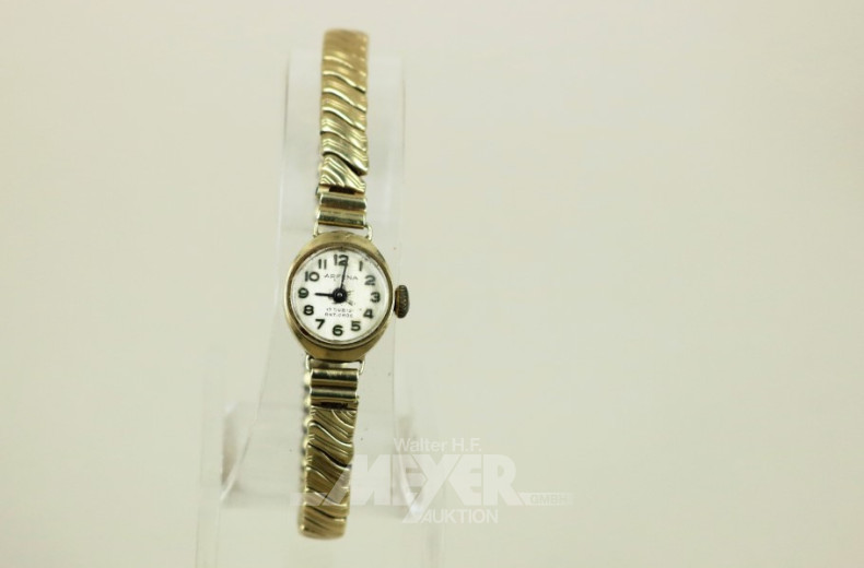 Damenarmbanduhr, 585er GG,