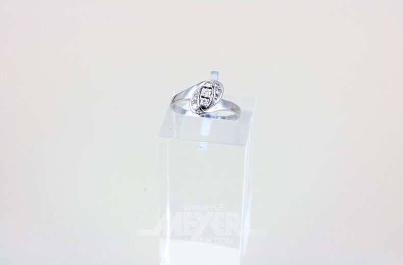 Damenring, 585er WG, mit 3 Brillanten