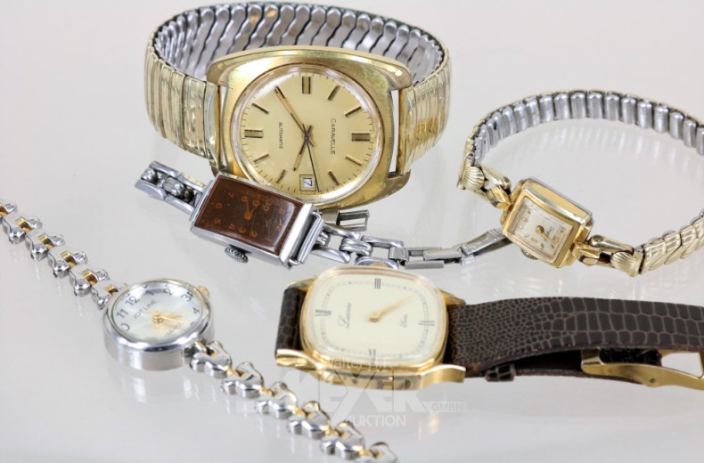 5 div. Damen- und Herrenarmbanduhren