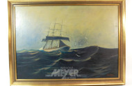 Gemälde ''Dreimaster auf See''