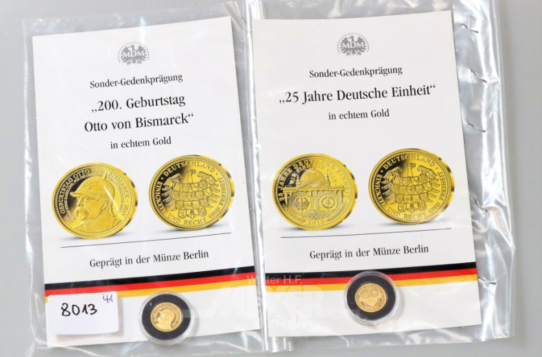 2 Sonder-Gedenkprägungen, 585er GG