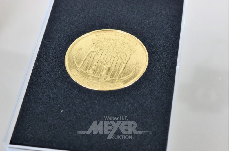 Münze, Silber vergoldet ''20 Euro''