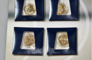 4 Sonderprägungen, Silber vergoldet