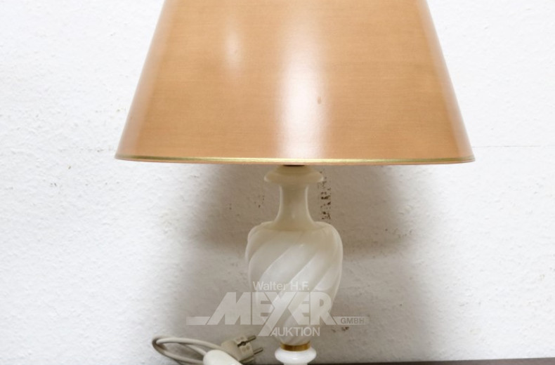 Tischlampe, Alabastaer Fuß