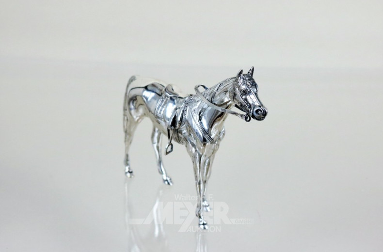 Silberfigur ''Reitpferd'', 800er Silber