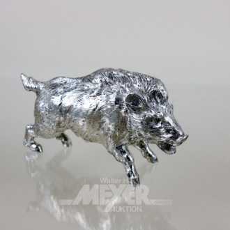 Silberfigur ''Wildschwein'', 835er Silber