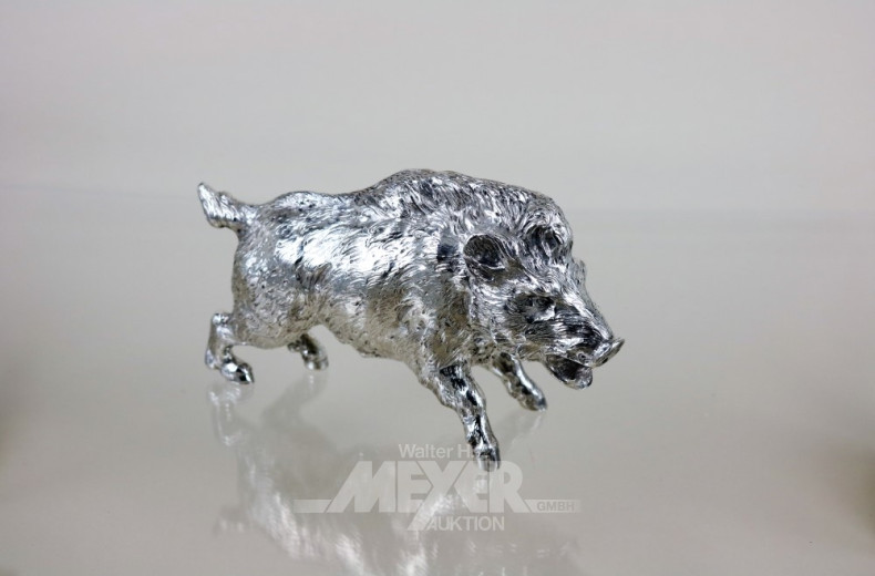 Silberfigur ''Wildschwein'', 835er Silber