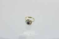 Damenring, 585er GG, besetzt mit 1 Rubin