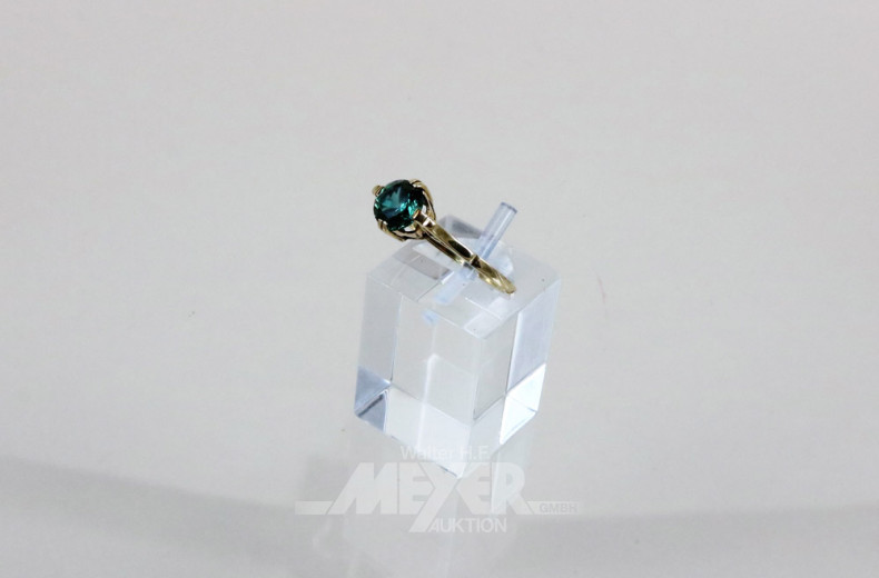 Damenring, 585er GG, besetzt mit