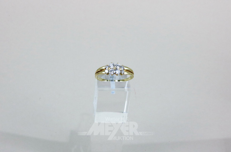 Damenring, 585er GG, besetzt