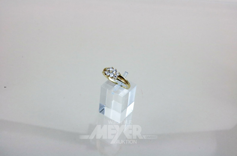 Damenring, 585er GG, besetzt