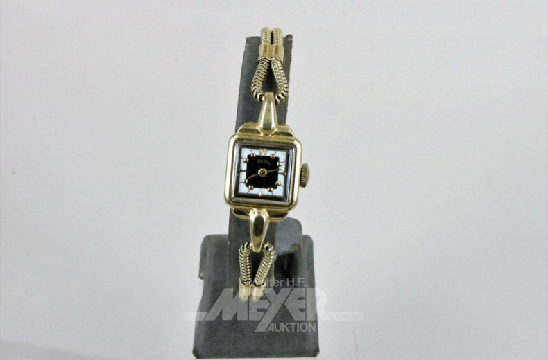 Damenarmbanduhr, 585er GG, BERG