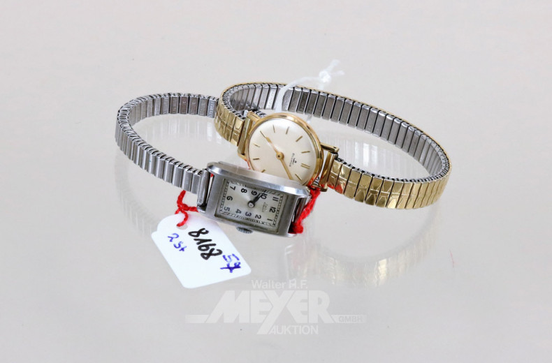 2 Damenarmbanduhren mit Fixo-Flex-Band