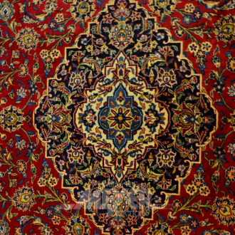 Keshan-Teppich, rotgrundig,