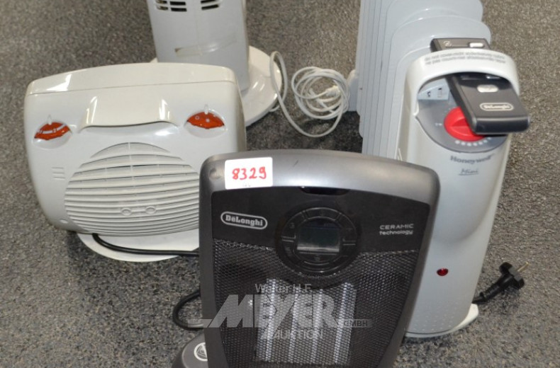 4 versch. Lüfter und Heizgeräte