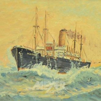 Gemälde ''Schiff auf hoher See''