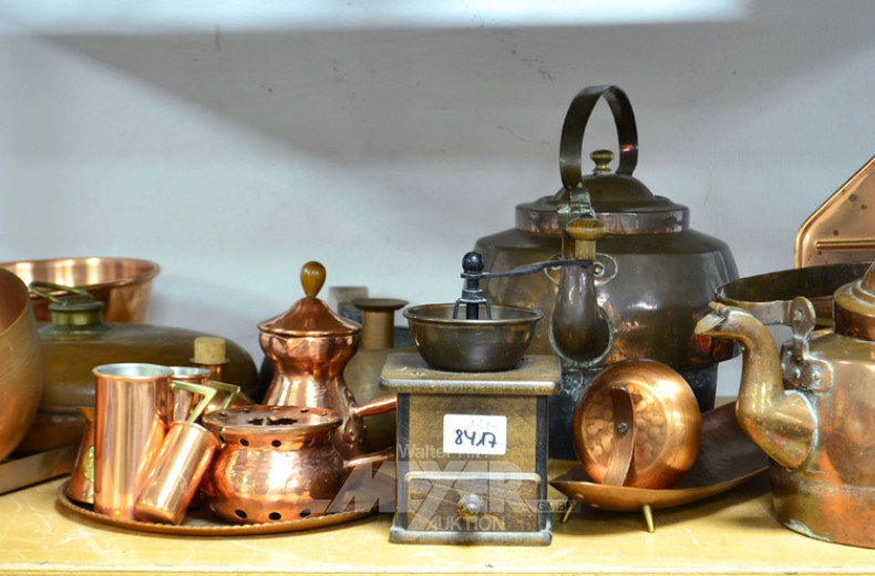 gr. Posten div. Kupfer: Kessel,