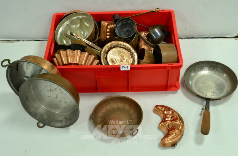 gr. Posten Kupfer-Backformen