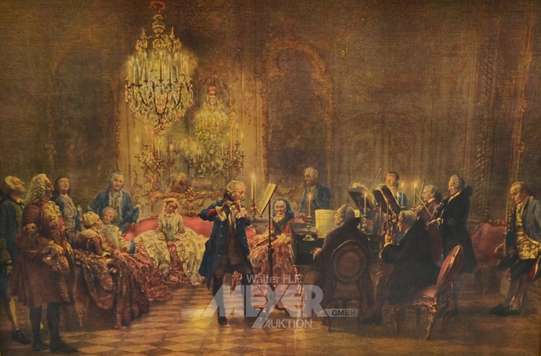 Druck ''Orchester am Hofe''