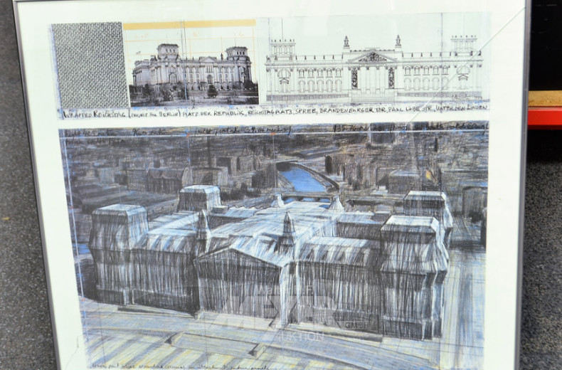 Druck, ''Verhüllung Reichstag Berlin'',