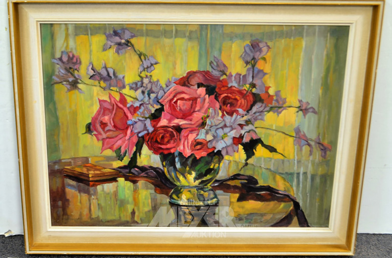 Gemälde ''Rosen'', l.u.bez.: Klefenhausen