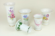 5 versch. Porz.-Vasen, MEISSEN